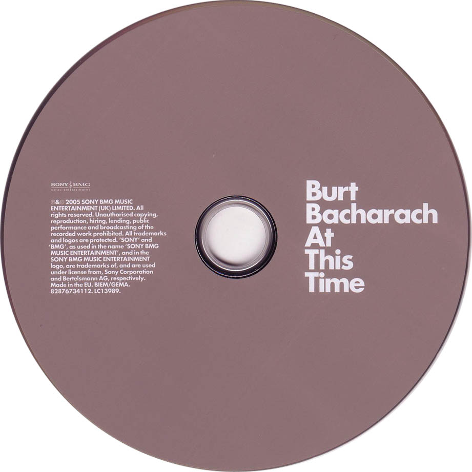 Cartula Cd de Burt Bacharach - At This Time