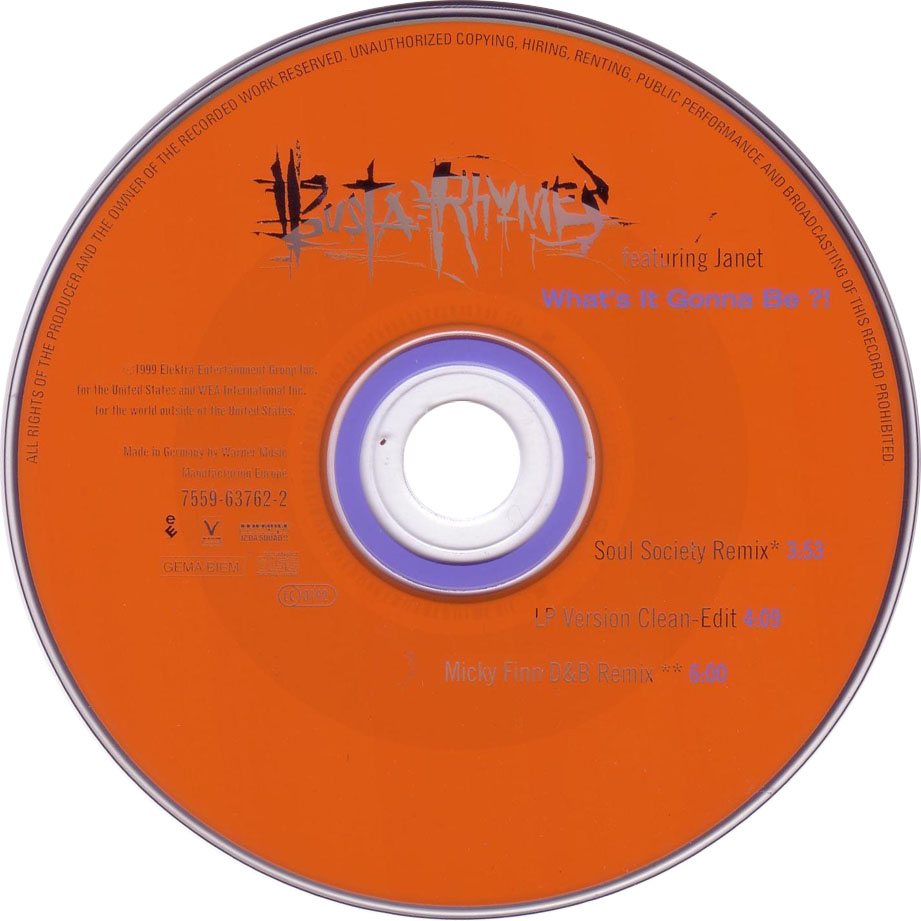 Cartula Cd de Busta Rhymes - What's It Gonna Be? (Featuring Janet Jackson) (Cd Single)