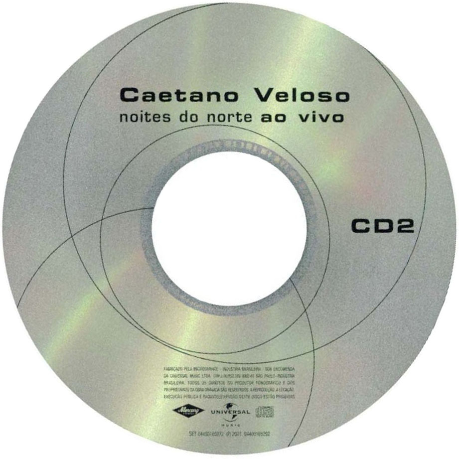 Cartula Cd2 de Caetano Veloso - Noites Do Norte Ao Vivo