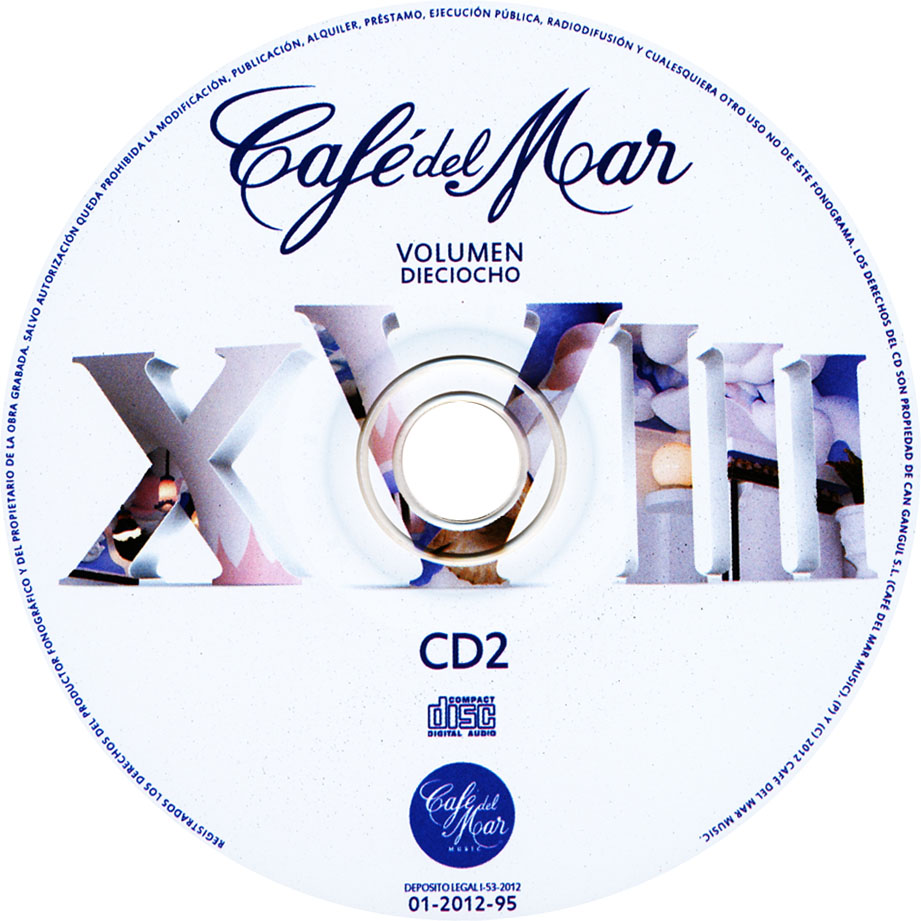 Cartula Cd2 de Cafe Del Mar Volumen Dieciocho