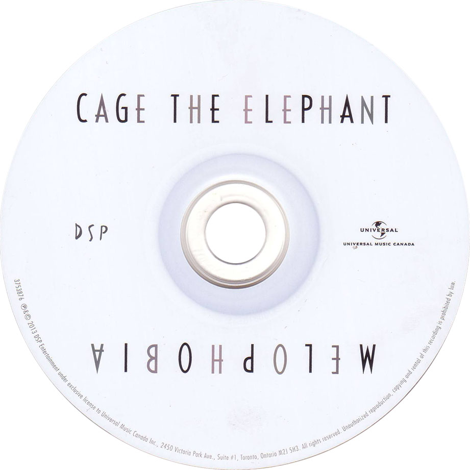 Cartula Cd de Cage The Elephant - Melophobia