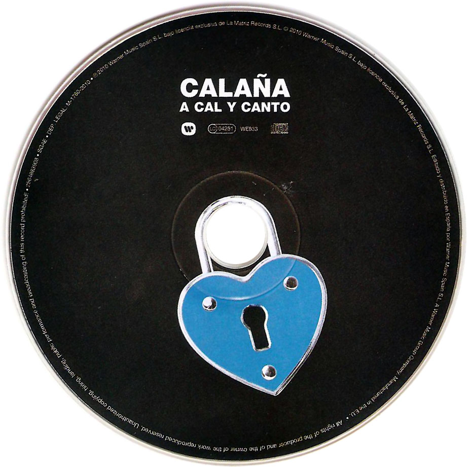Cartula Cd de Calaa - A Cal Y Canto