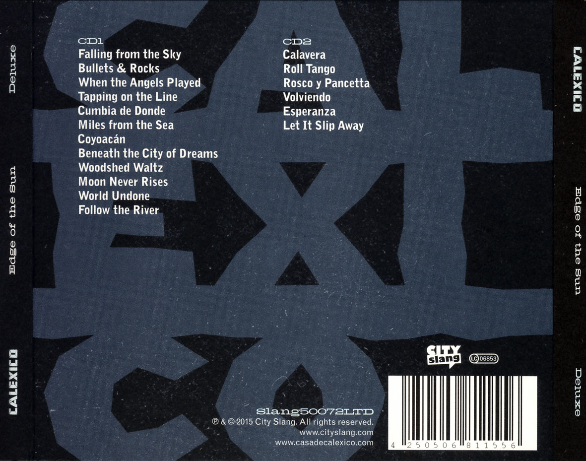 Cartula Trasera de Calexico - Edge Of The Sun (Deluxe Edition)