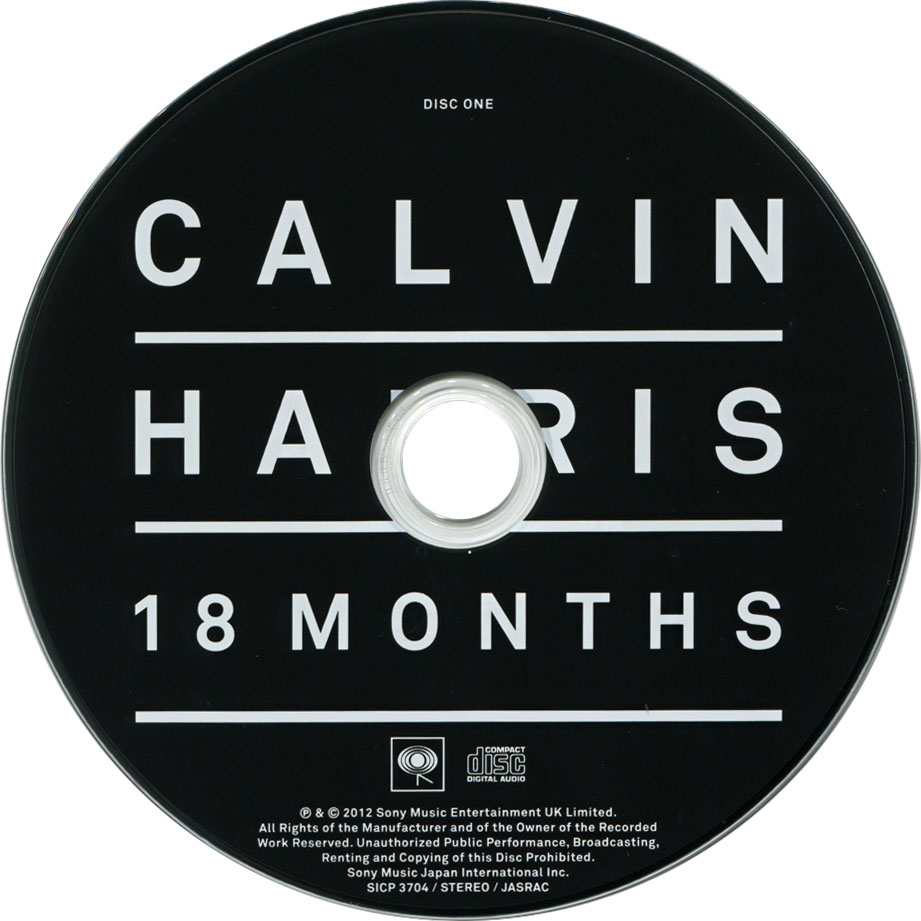 Cartula Cd de Calvin Harris - 18 Months (Japan Edition)