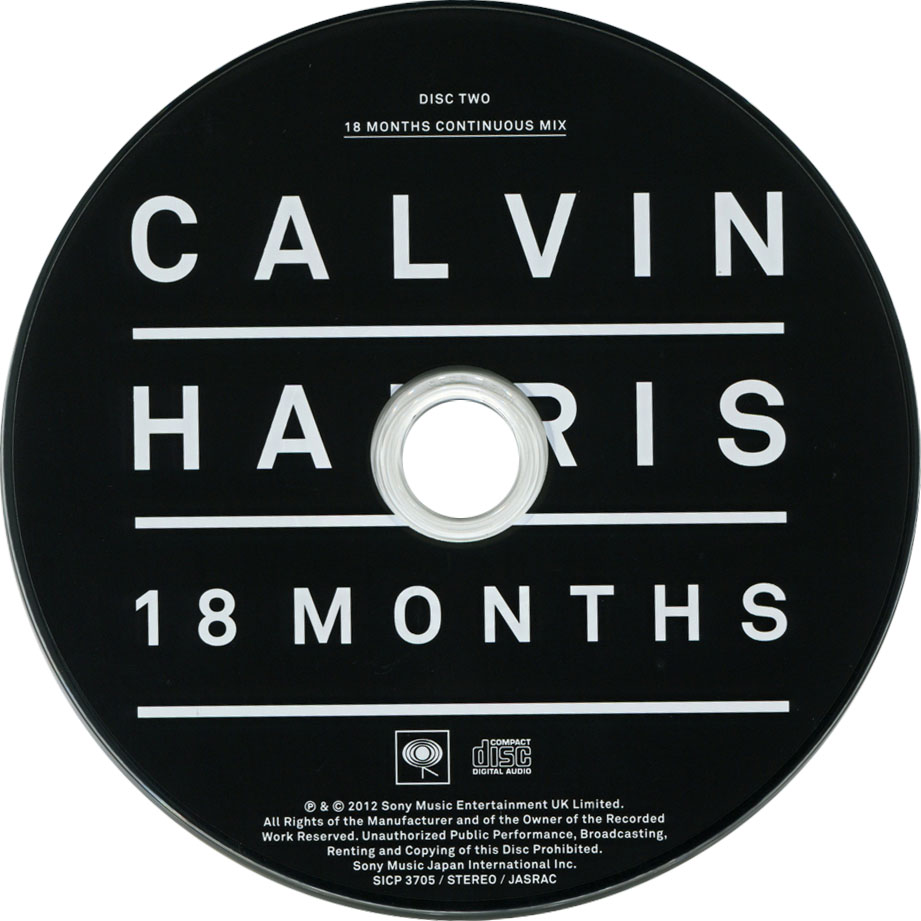 Cartula Cd2 de Calvin Harris - 18 Months (Japan Edition)