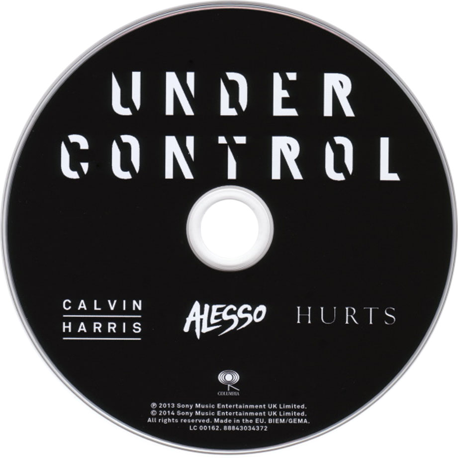 Cartula Cd de Calvin Harris - Under Control (Featuring Alesso & Hurts) (Cd Single)