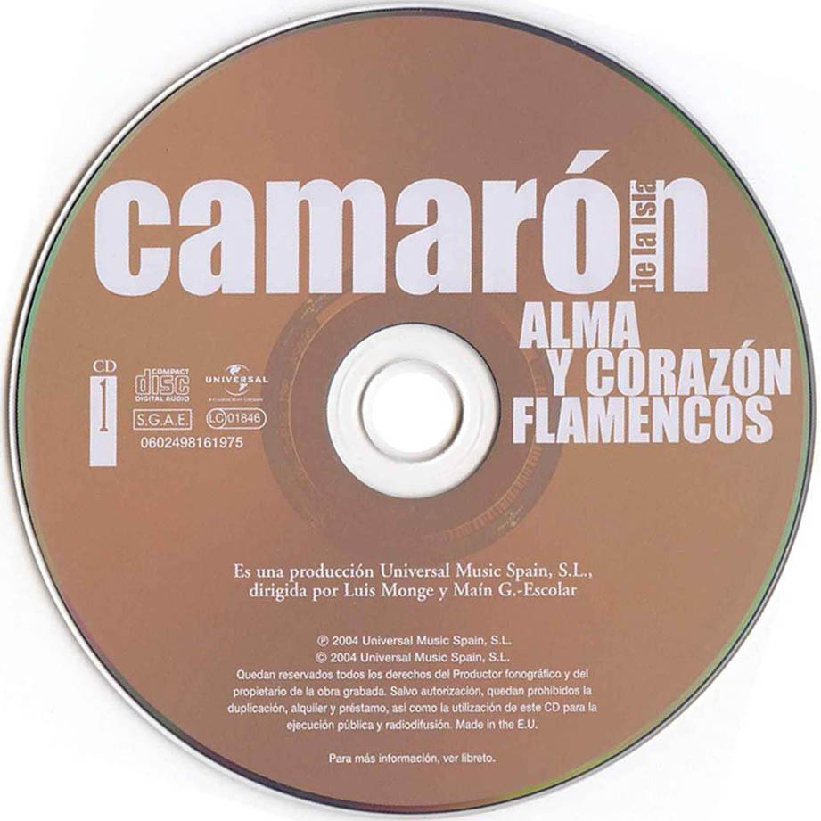 Cartula Cd1 de Camaron - Alma Y Corazon Flamencos
