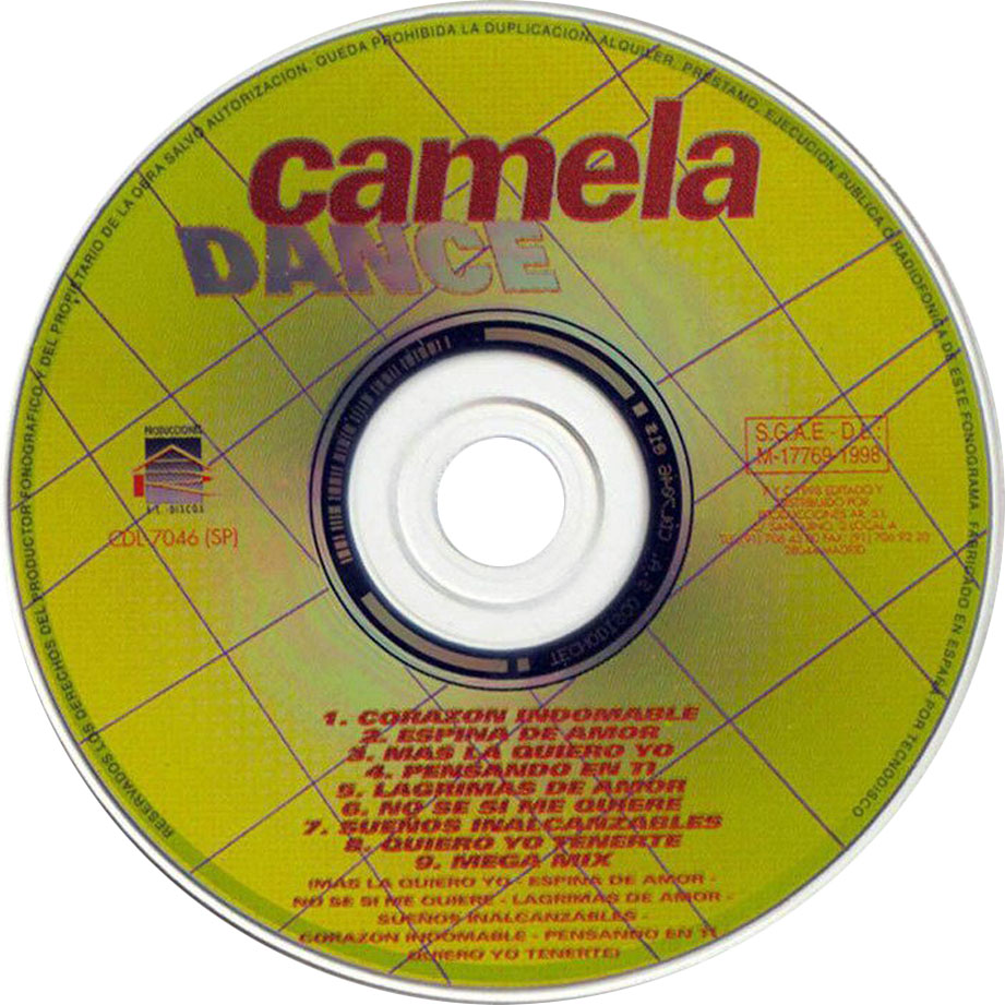Cartula Cd de Camela - Dance