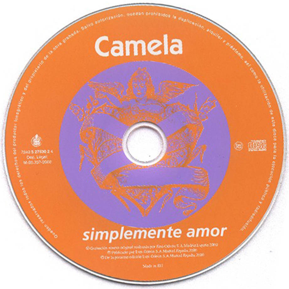 Cartula Cd de Camela - Simplemente Amor