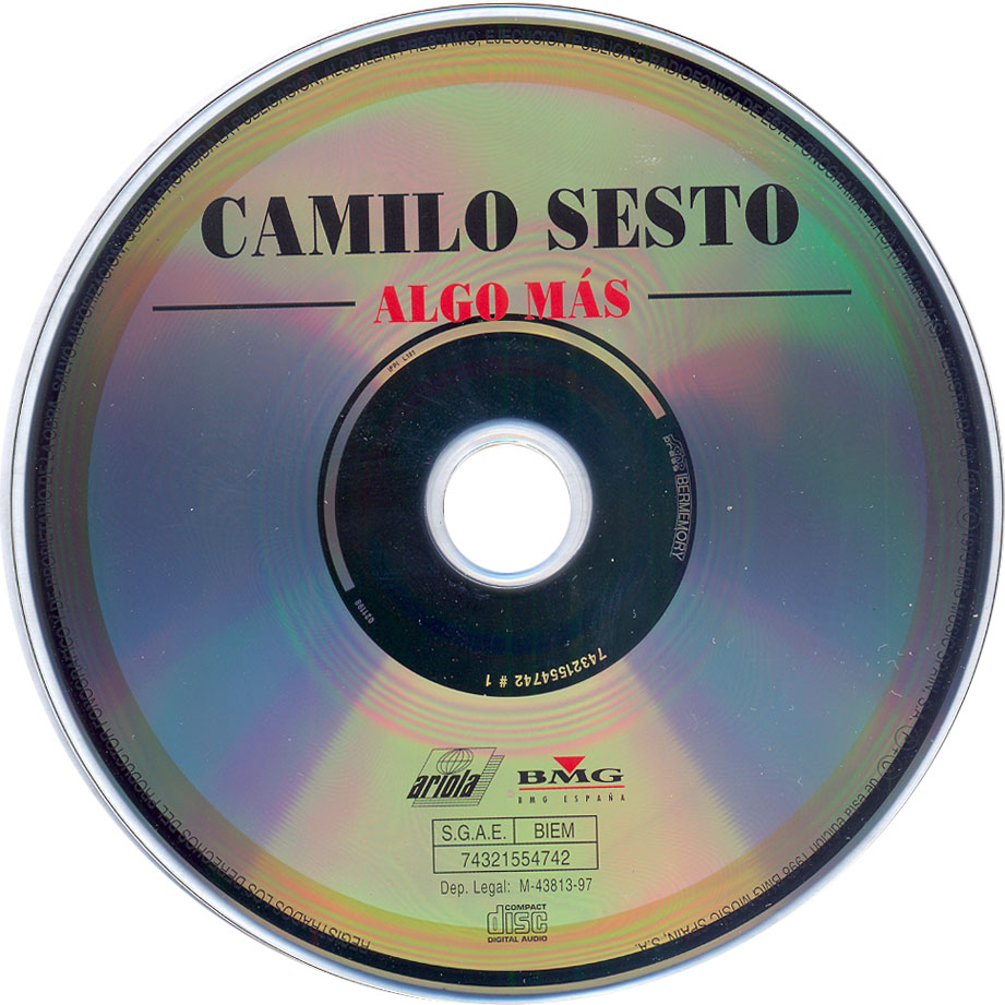Cartula Cd de Camilo Sesto - Algo Mas