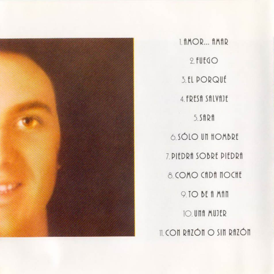 Cartula Interior Frontal de Camilo Sesto - Solo Un Hombre
