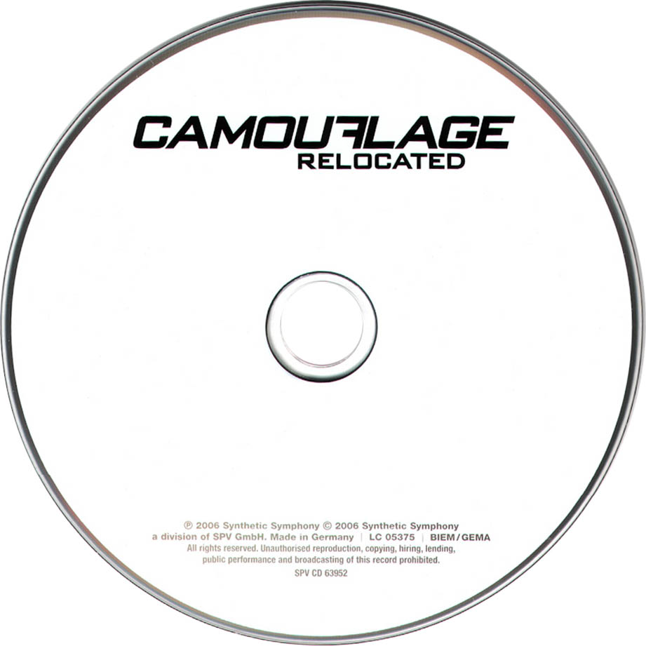 Cartula Cd de Camouflage - Relocated