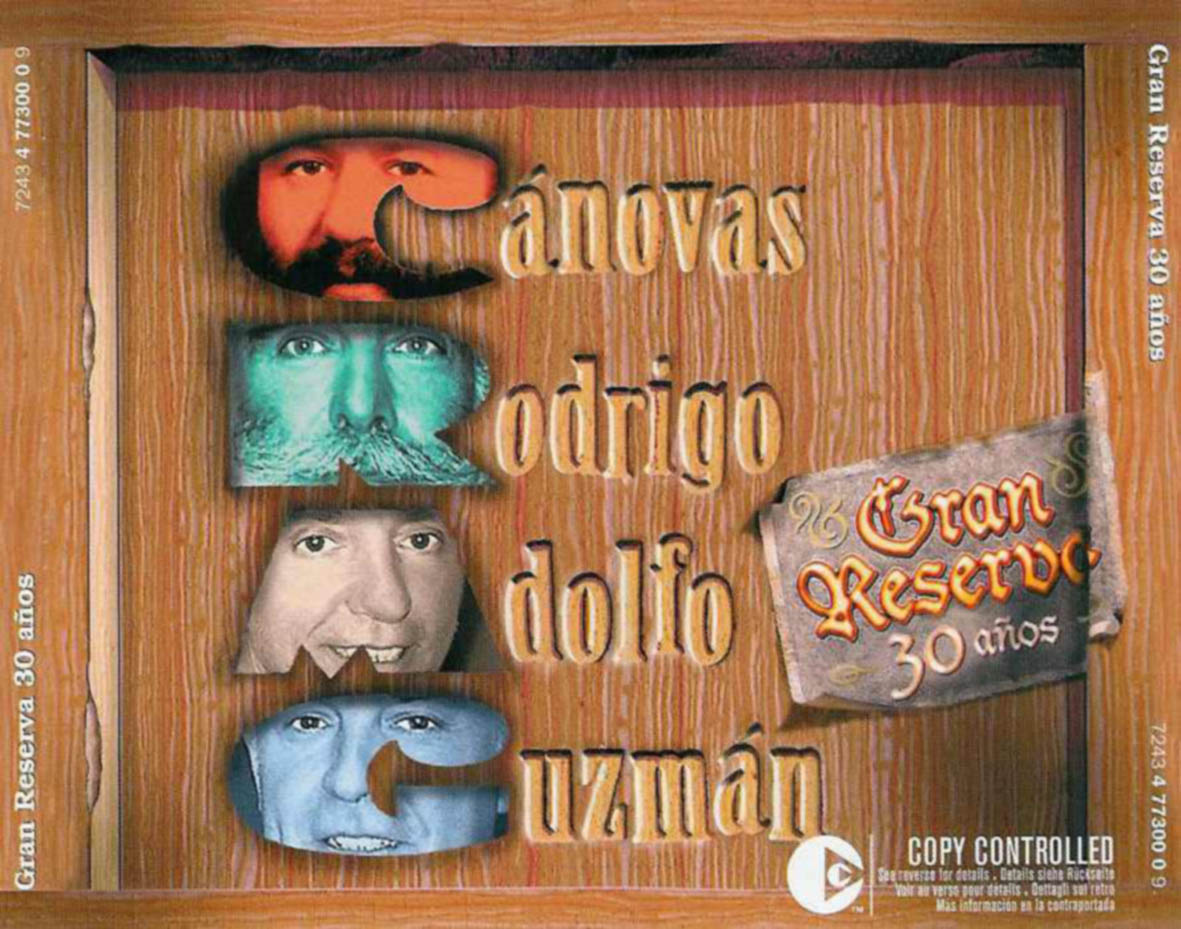 Carátula Interior Trasera de Canovas, Rodrigo, Adolfo, Guzman - Gran Reserva 30 Años