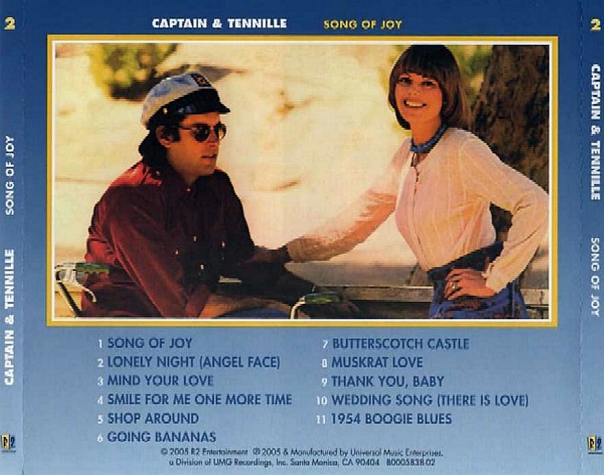 Cartula Trasera de Captain & Tennille - Song Of Joy