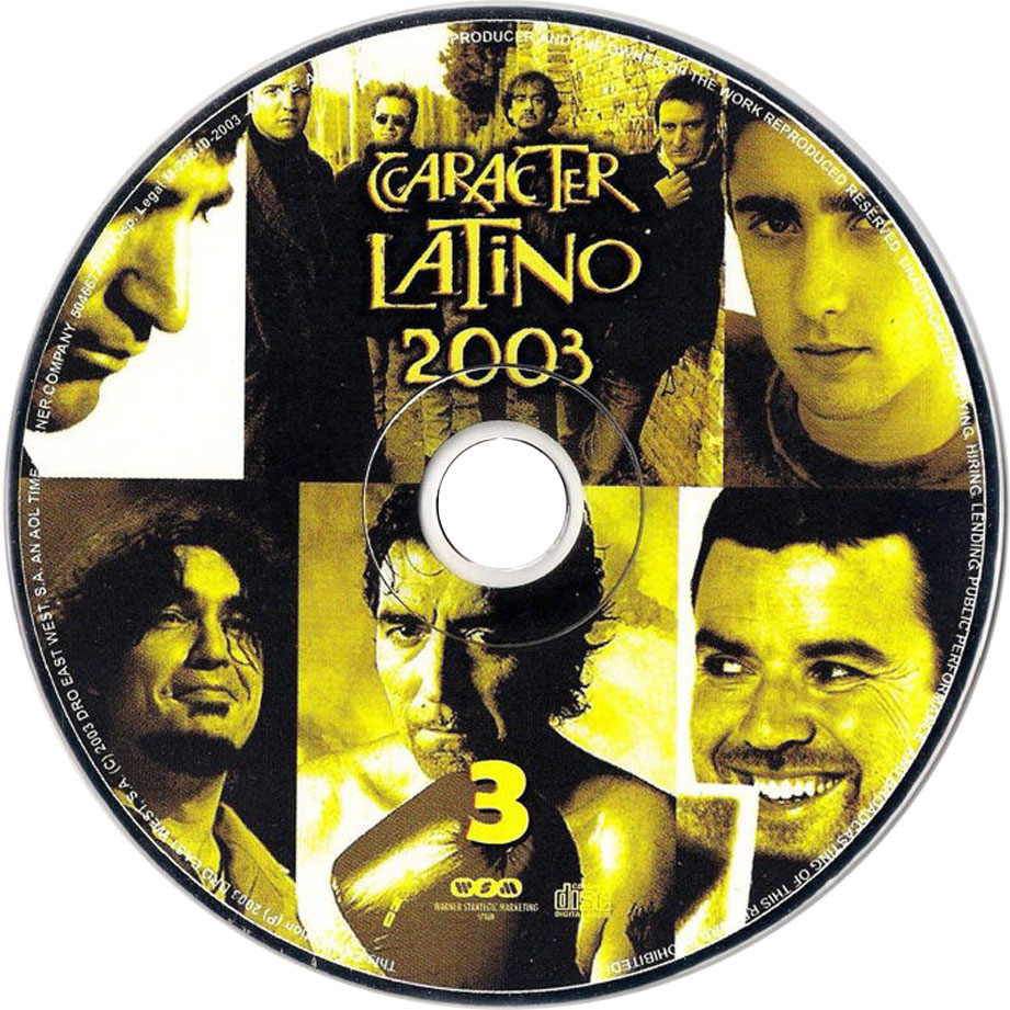 Cartula Cd3 de Caracter Latino 2003