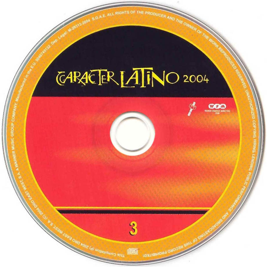 Cartula Cd3 de Caracter Latino 2004