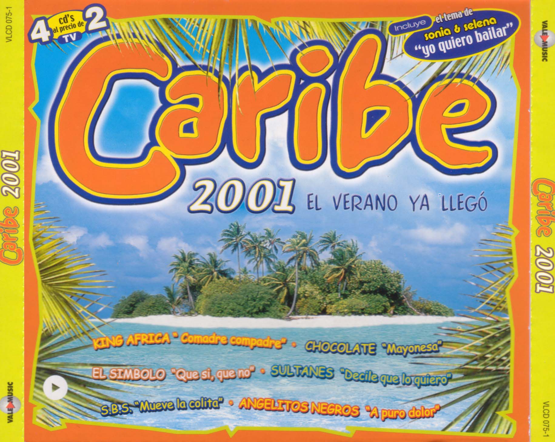 Cartula Frontal de Caribe 2001