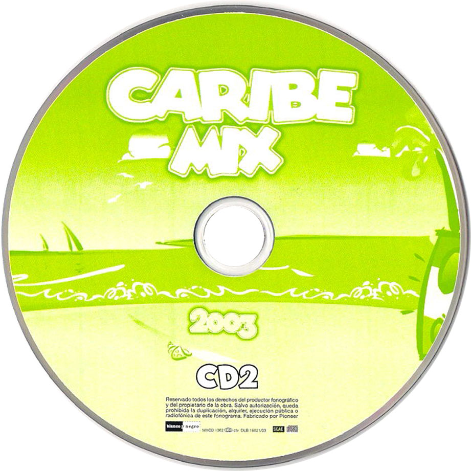 Cartula Cd2 de Caribe Mix 2003 Cd 1 Y 2