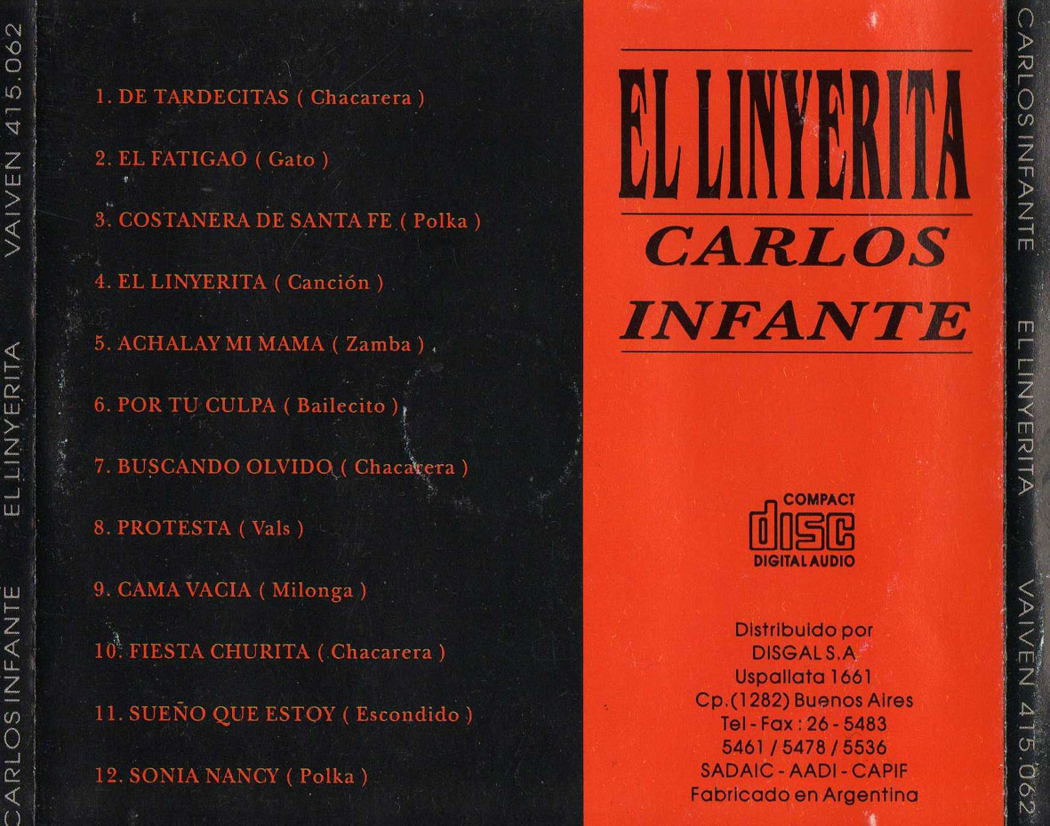 Cartula Trasera de Carlos Infante - El Linyerita