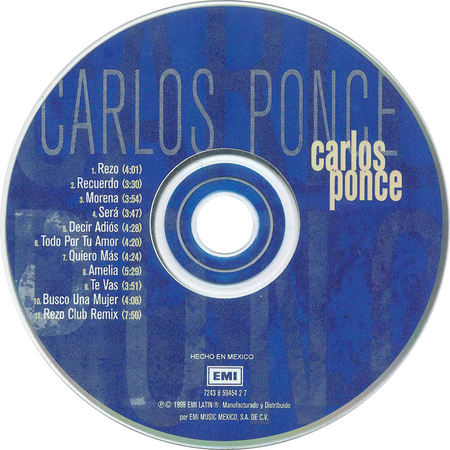 Cartula Cd de Carlos Ponce - Carlos Ponce