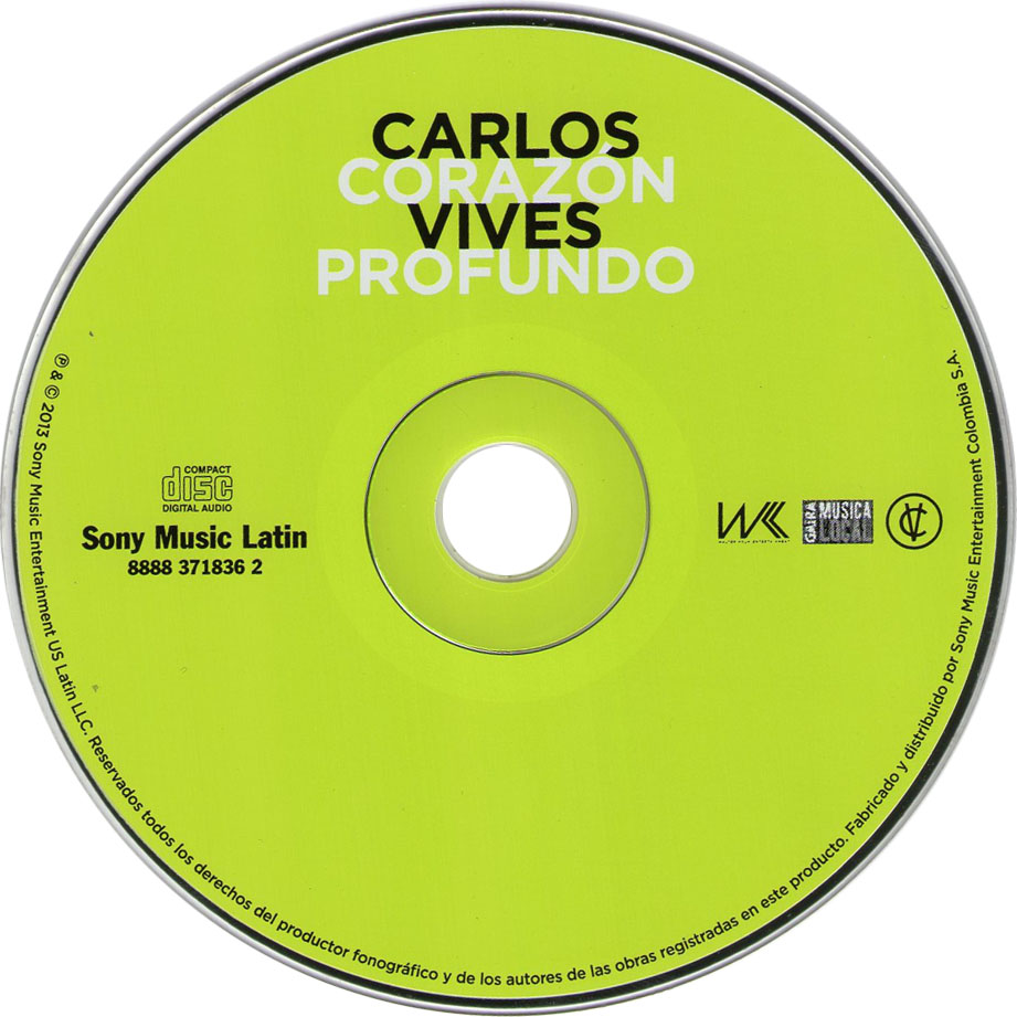 Cartula Cd de Carlos Vives - Corazon Profundo (Edicion Especial)