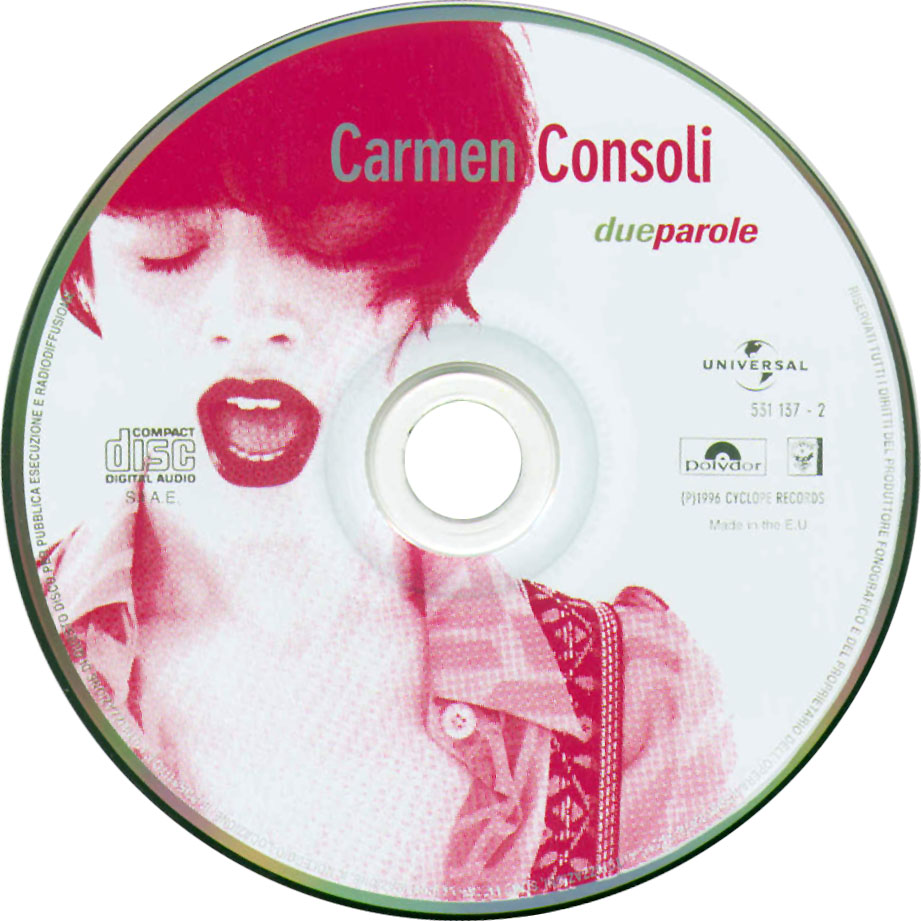 Cartula Cd de Carmen Consoli - Due Parole