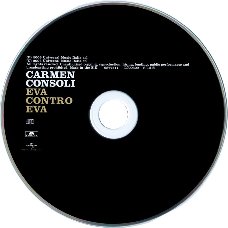 Cartula Cd de Carmen Consoli - Eva Contro Eva