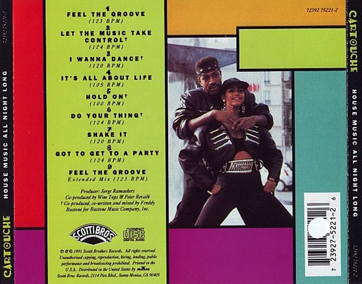 Cartula Trasera de Cartouche - House Music All Night Long
