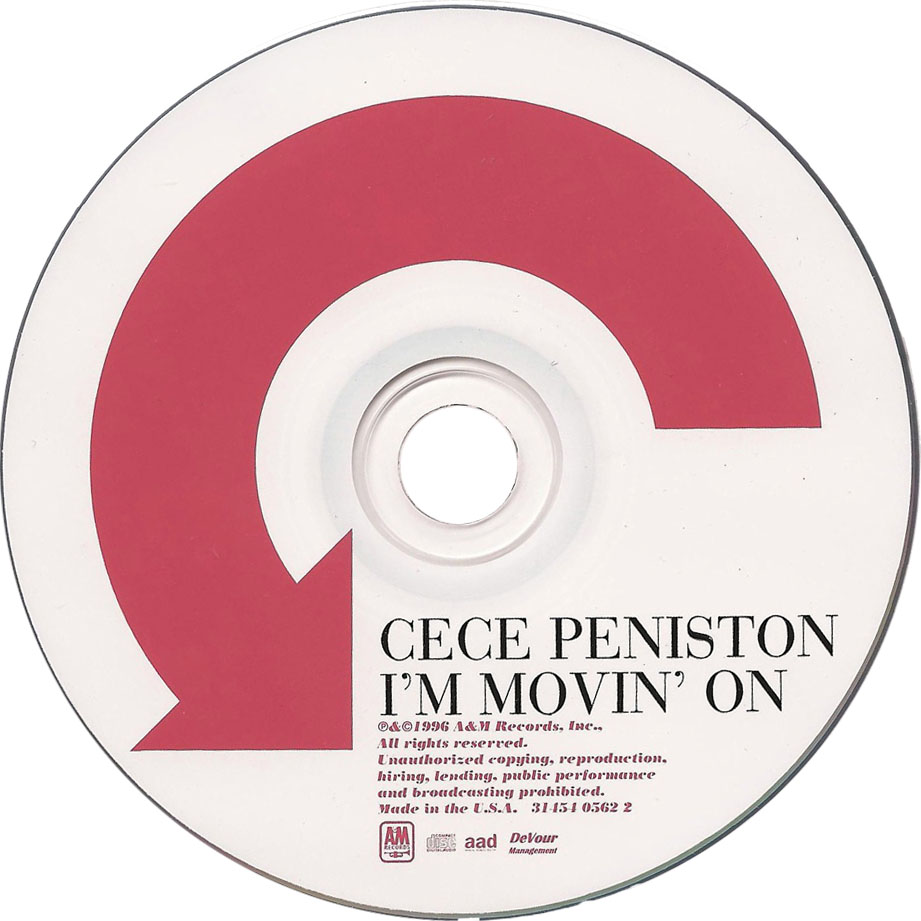 Cartula Cd de Cece Peniston - I'm Movin' On