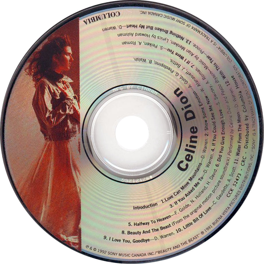 Cartula Cd de Celine Dion - Celine Dion