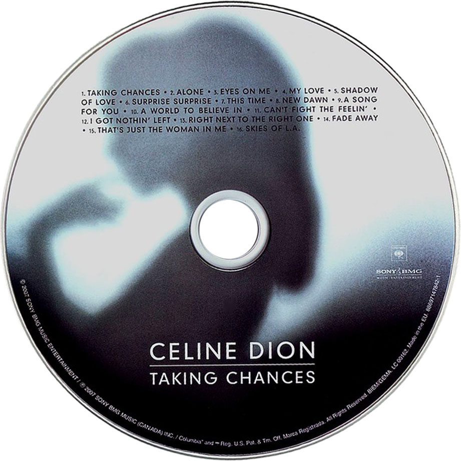 Cartula Cd de Celine Dion - Taking Chances