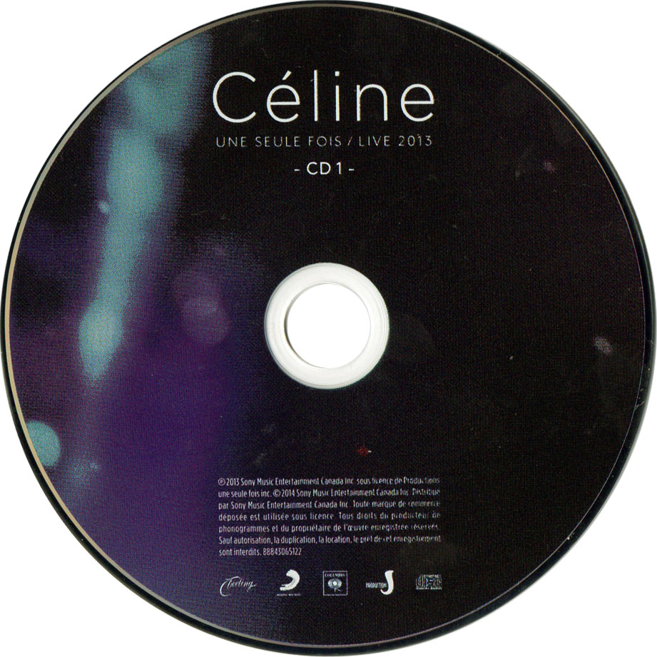 Cartula Cd1 de Celine Dion - Une Seule Fois / Live 2013