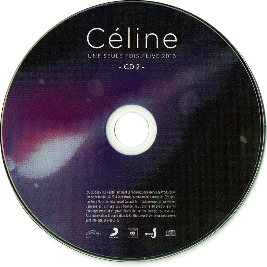 Cartula Cd2 de Celine Dion - Une Seule Fois / Live 2013