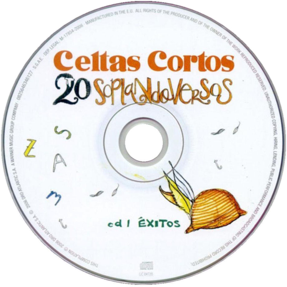 Cartula Cd1 de Celtas Cortos - 20 Soplando Versos