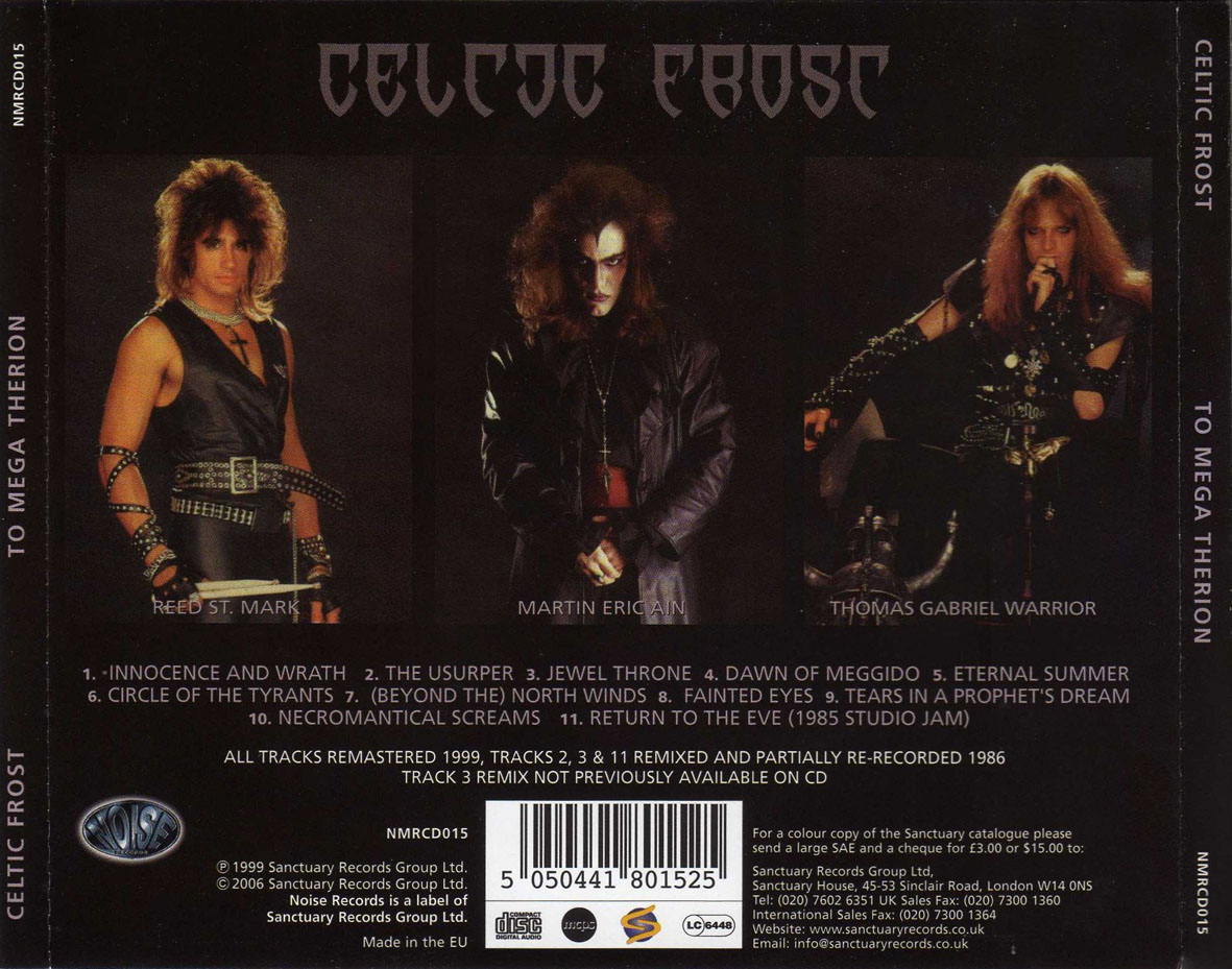 Cartula Trasera de Celtic Frost - To Mega Therion (2006)