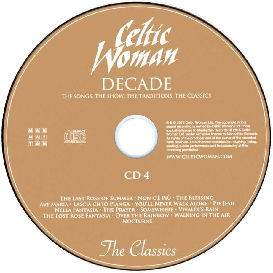 Cartula Cd4 de Celtic Woman - Decade