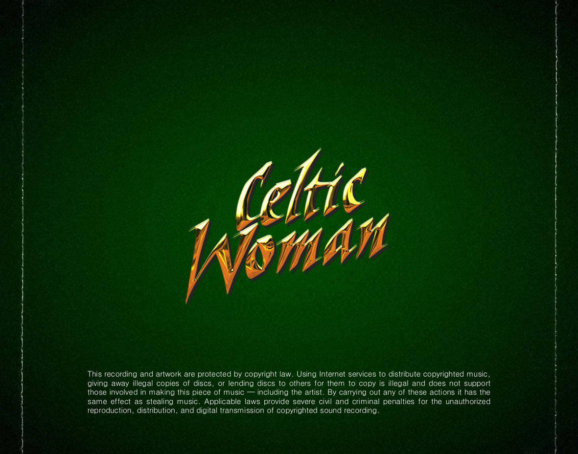 Cartula Interior Trasera de Celtic Woman - Emerald - Musical Gems