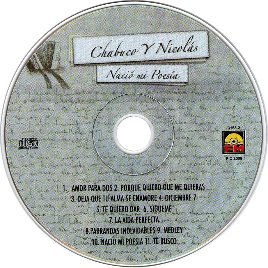 Cartula Cd de Chabuco & Nicolas - Nacio Mi Poesia
