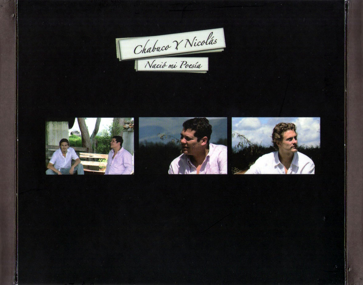 Cartula Interior Trasera de Chabuco & Nicolas - Nacio Mi Poesia