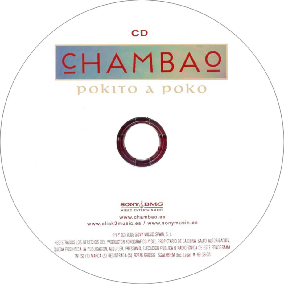 Cartula Cd de Chambao - Pokito A Poko