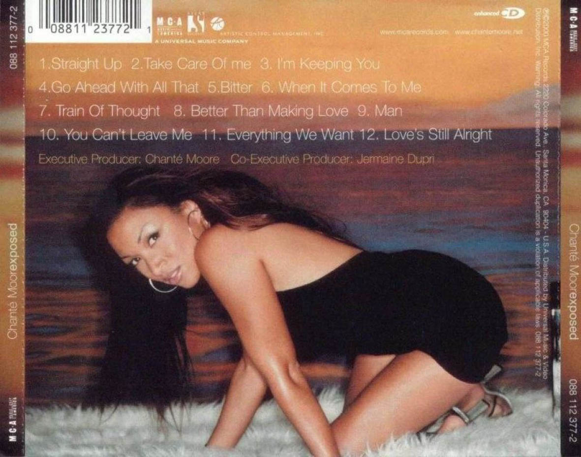 Cartula Trasera de Chante Moore - Exposed