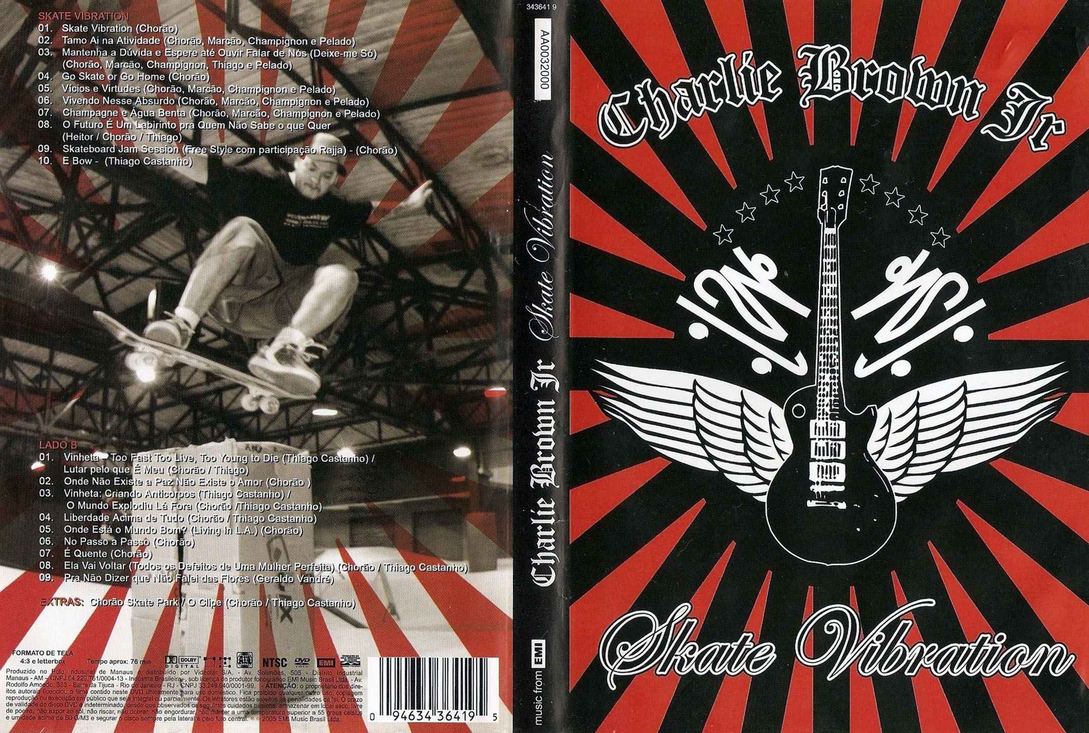 Cartula Caratula de Charlie Brown Jr. - Skate Vibration (Dvd)