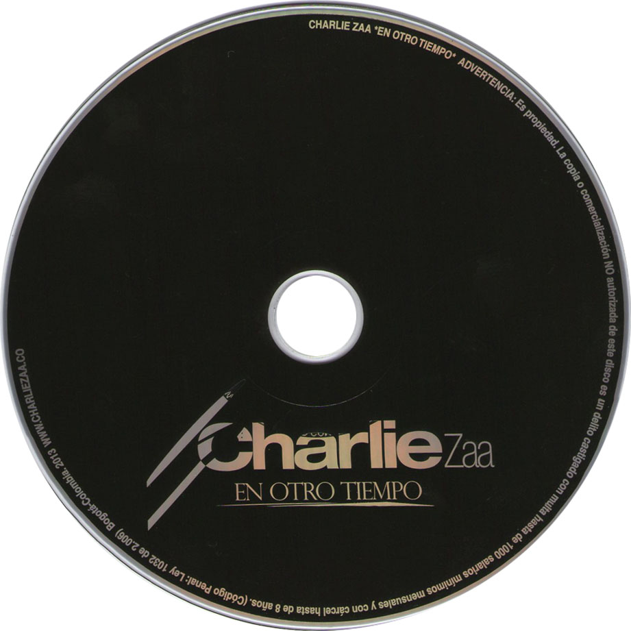 Cartula Cd de Charlie Zaa - En Otro Tiempo