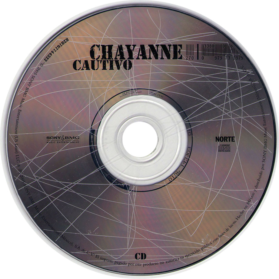 Cartula Cd de Chayanne - Cautivo