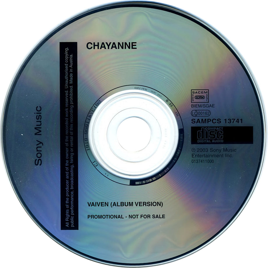 Cartula Cd de Chayanne - Vaiven (Cd Single)