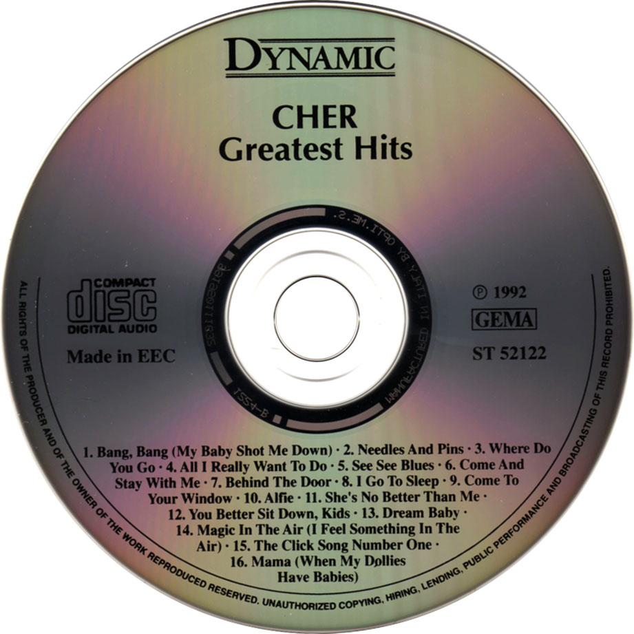 Cartula Cd de Cher - Greatest Hits