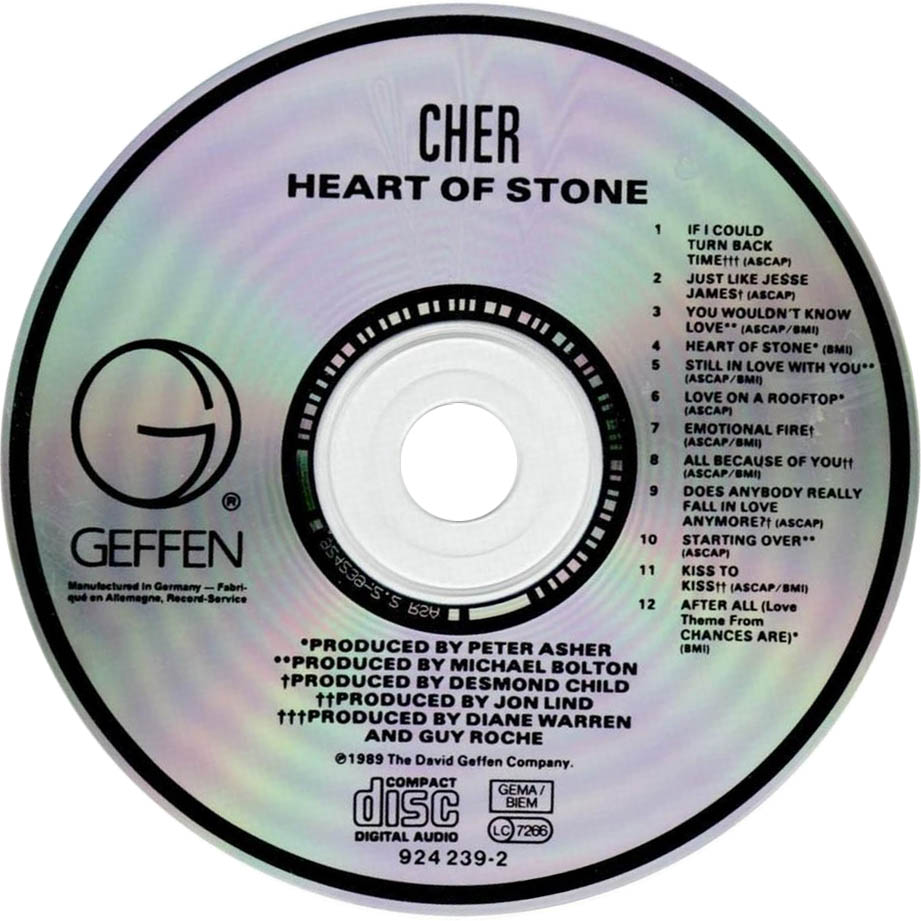 Cartula Cd de Cher - Heart Of Stone