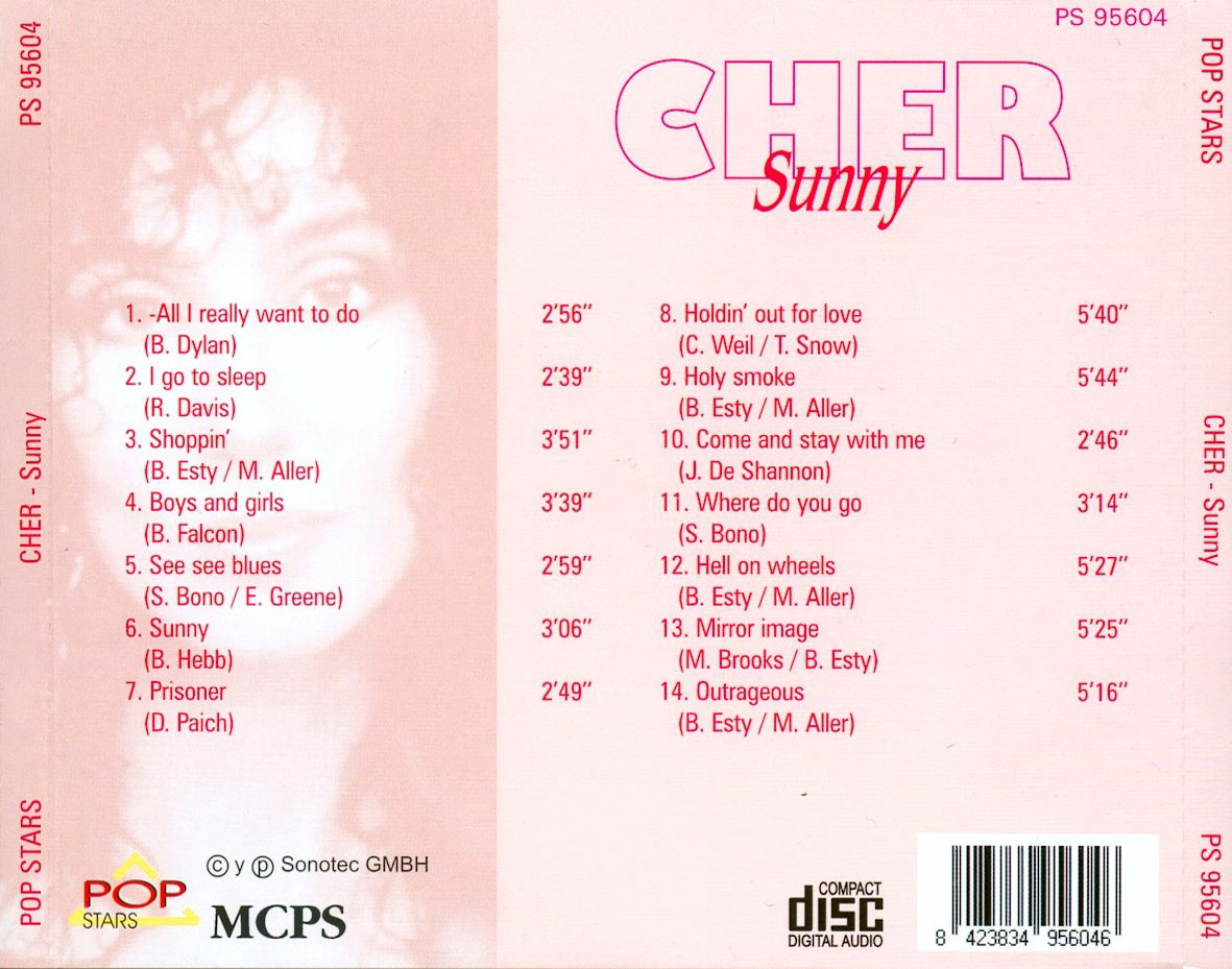 Cartula Trasera de Cher - Sunny