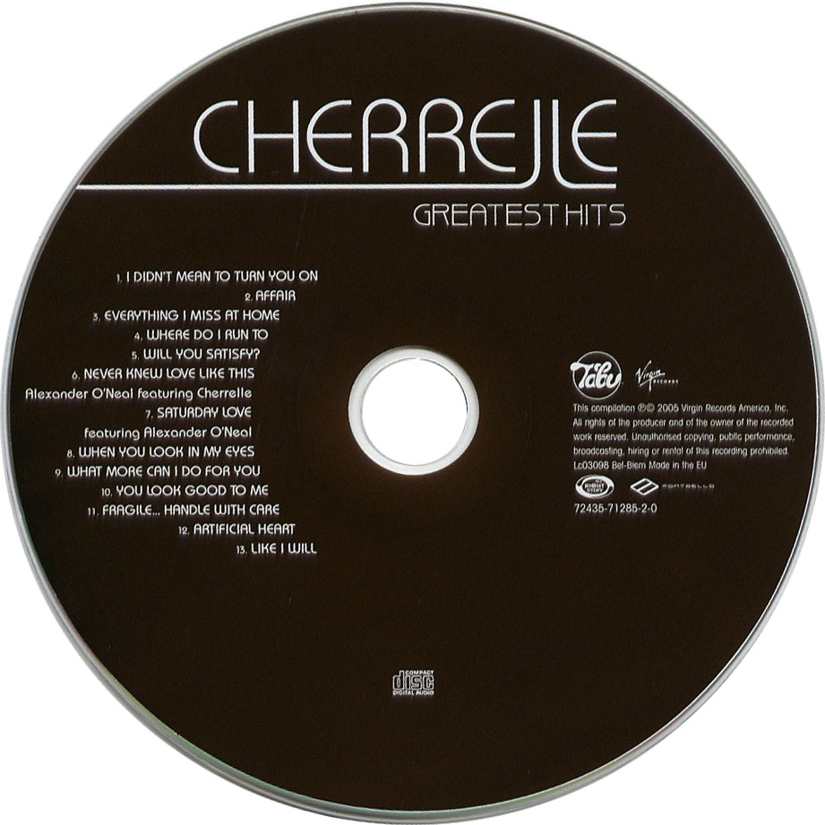 Cartula Cd de Cherrelle - Greatest Hits