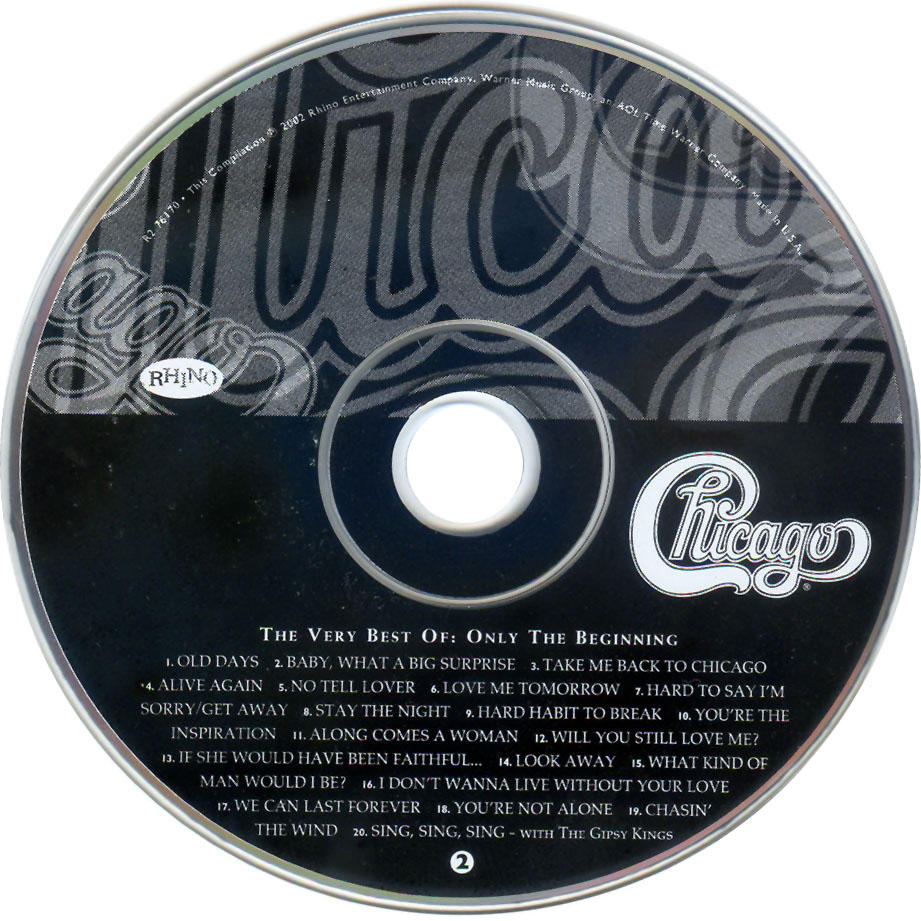 Cartula Cd2 de Chicago - The Very Best Of: Only The Beginning